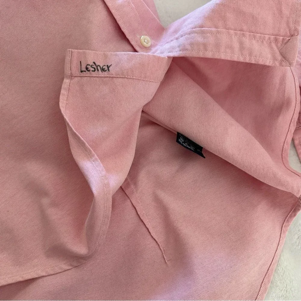 Ralph Lauren boys pink button down‎ shirt size 12